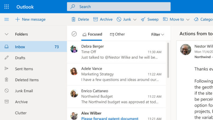 Outlook-Inbox-with-search - Rocky Mountain Tech Team